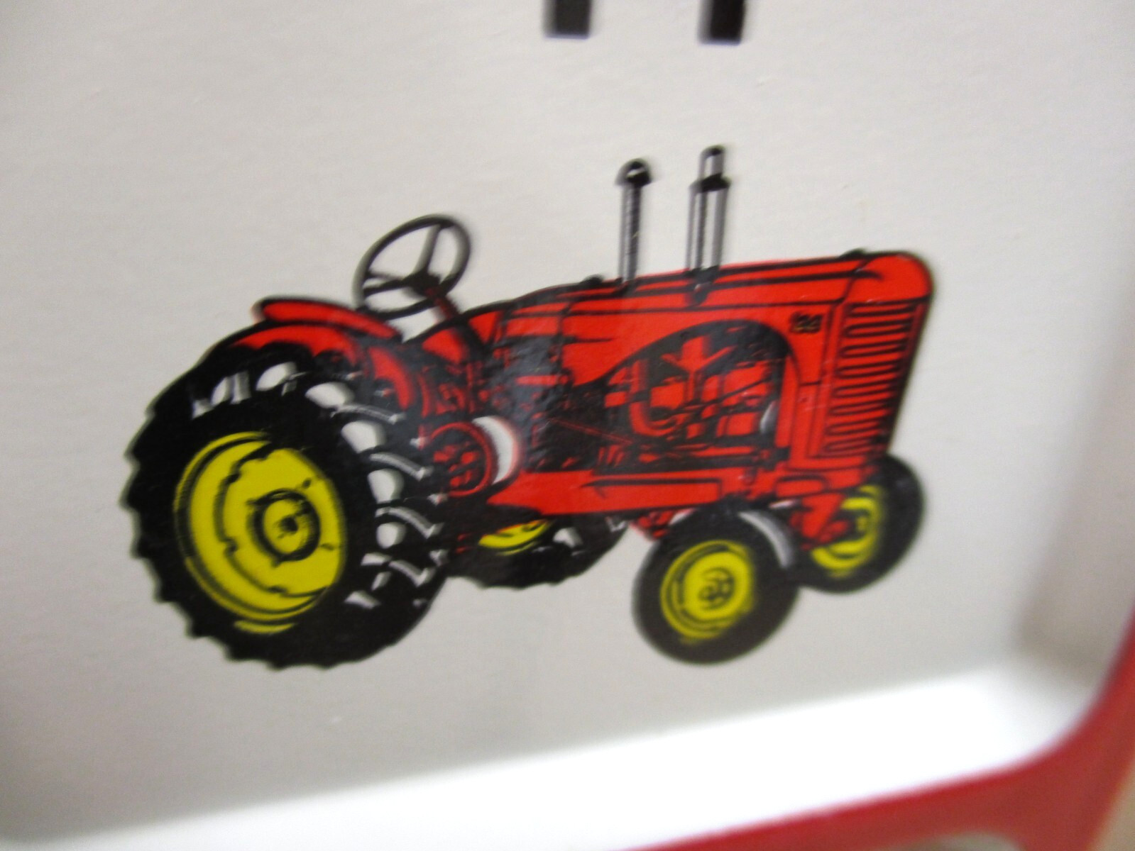 MASSEY-HARRIS – Model 44 – Pictures OLD TRACTOR -Thermometer SIGN – Made In USA