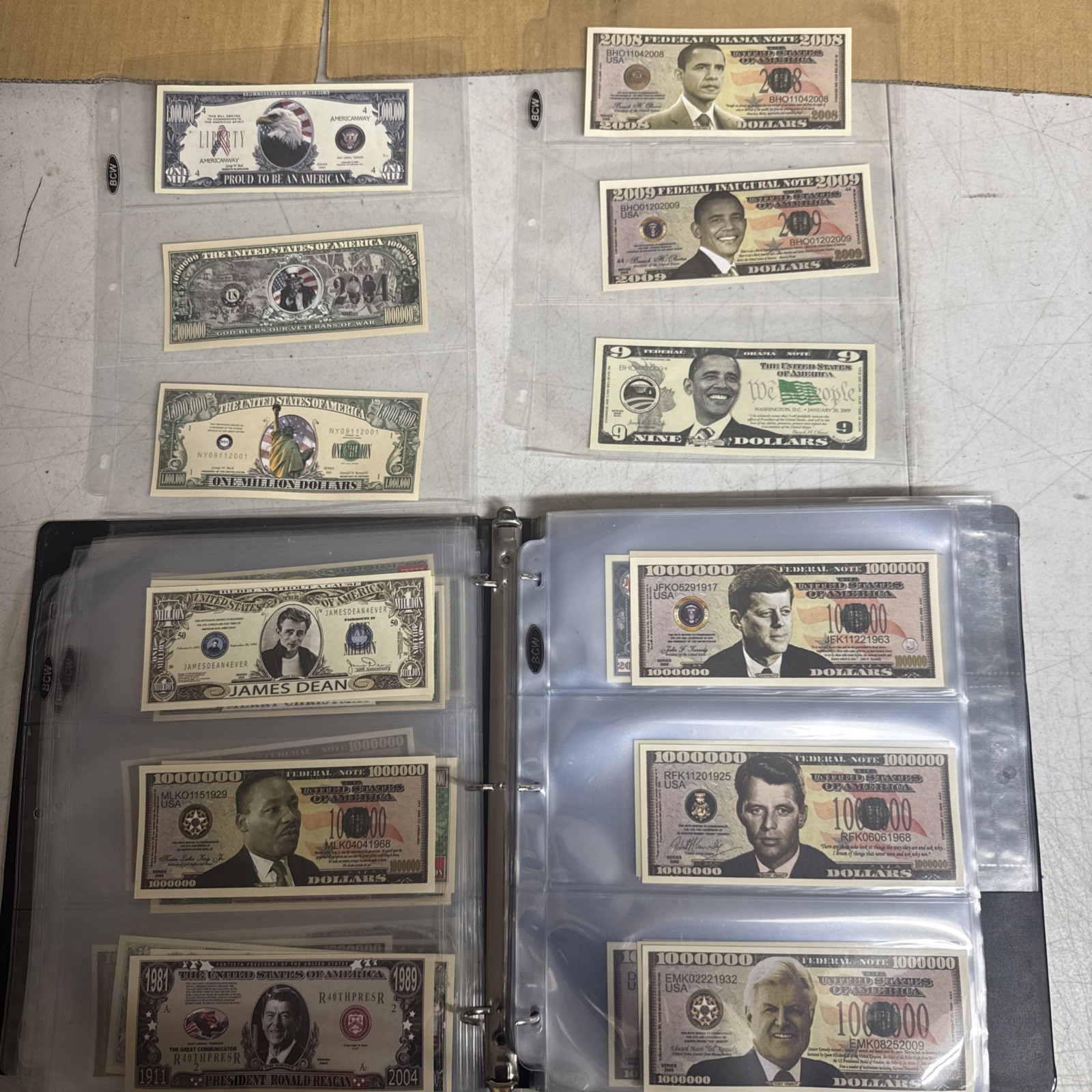 Huge Collection of 200+ Million Dollar Bills Mixed Themes /