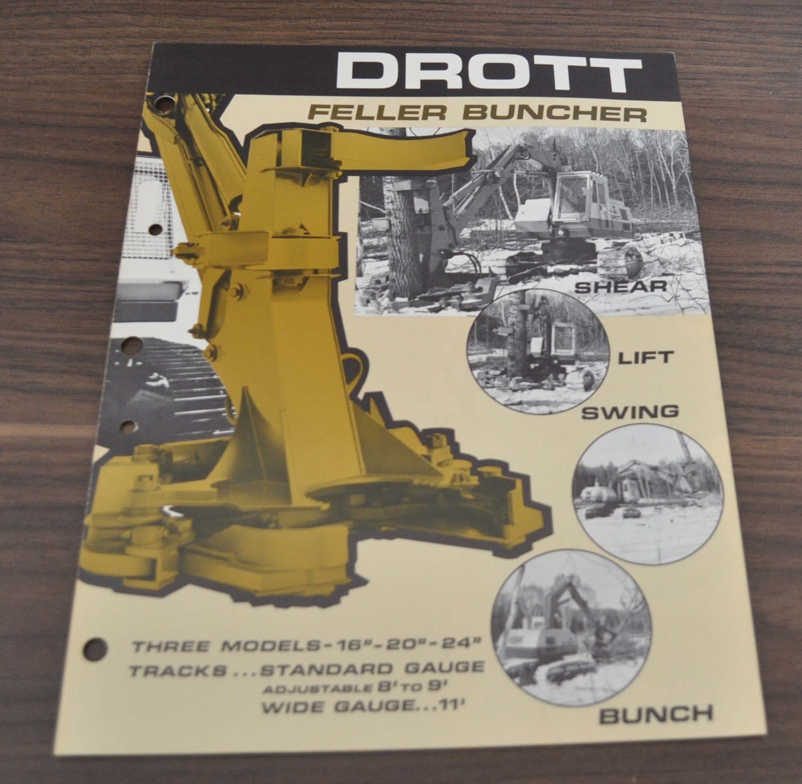 Drott Feller Buncher Logging Tractor Specifications Brochure Prospekt