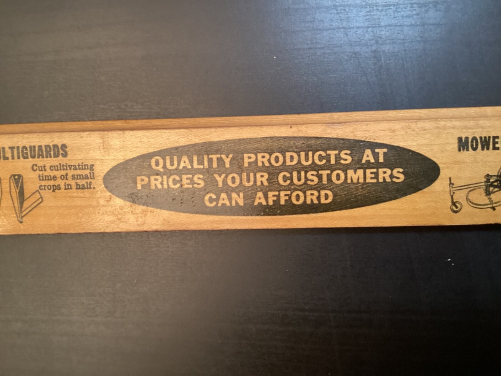 VTG 15&Prime; WOOD RULER YETTER MFG CO COLCHESTER IL FARM EQUIPMENT PRODUCT LINE