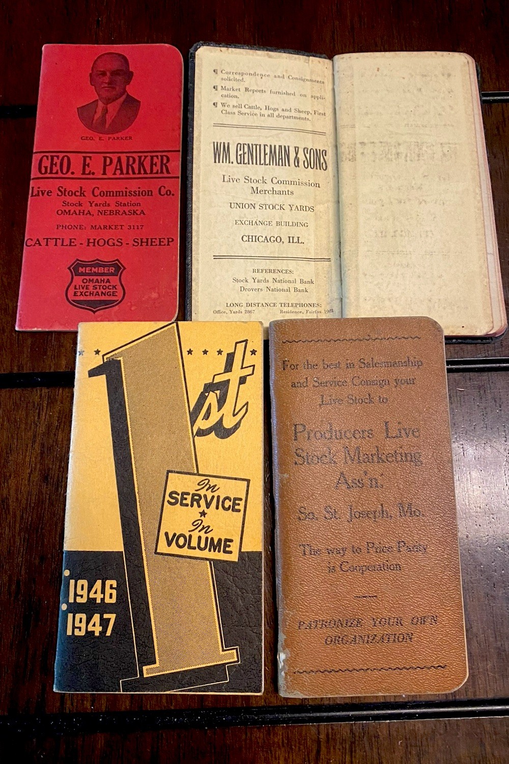 Vintage 1930s 40s Livestock /Stockman Cattle Yard Memo Books – Omaha Chicago KC