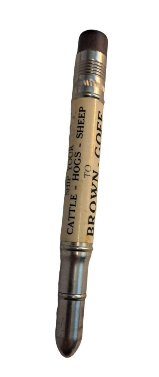 Brown Goff Livestock Commission Co Stock Yards Sioux City IA Bullet Pencil