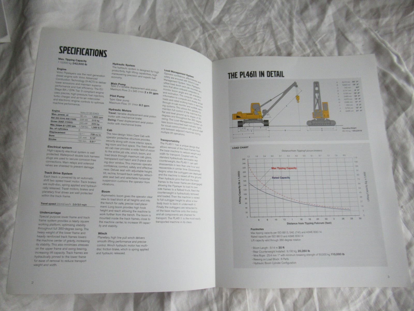 Volvo PL4611 pipelayer brochure