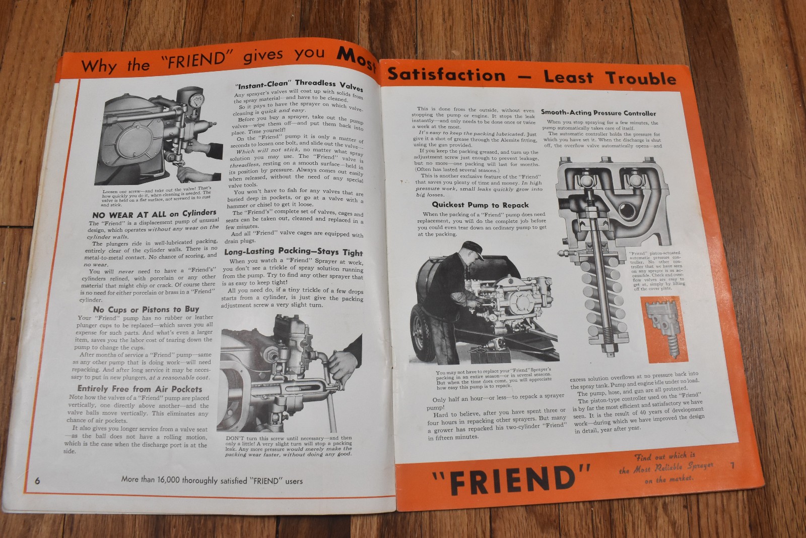 Vintage Friend Farm Pump Sprayer Advertising Sales Brochure