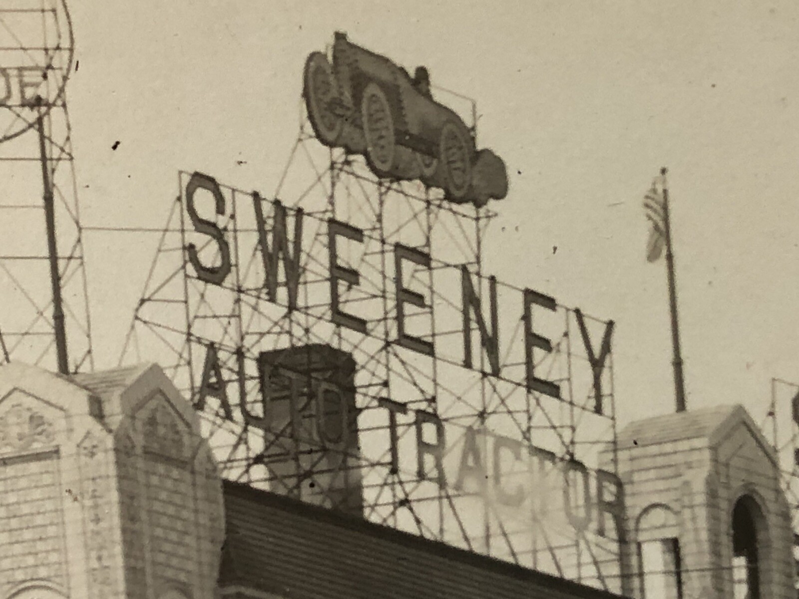 Rare – SWEENY (Automobiles) TRACTOR SCHOOL Real Photo – Kansas City – circa 1920