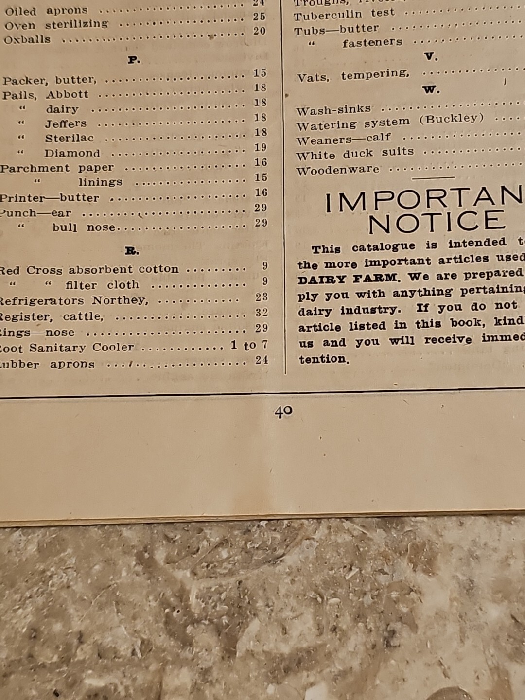 Root dairy supply catalog West chester pa milk cream separtor engine keystone