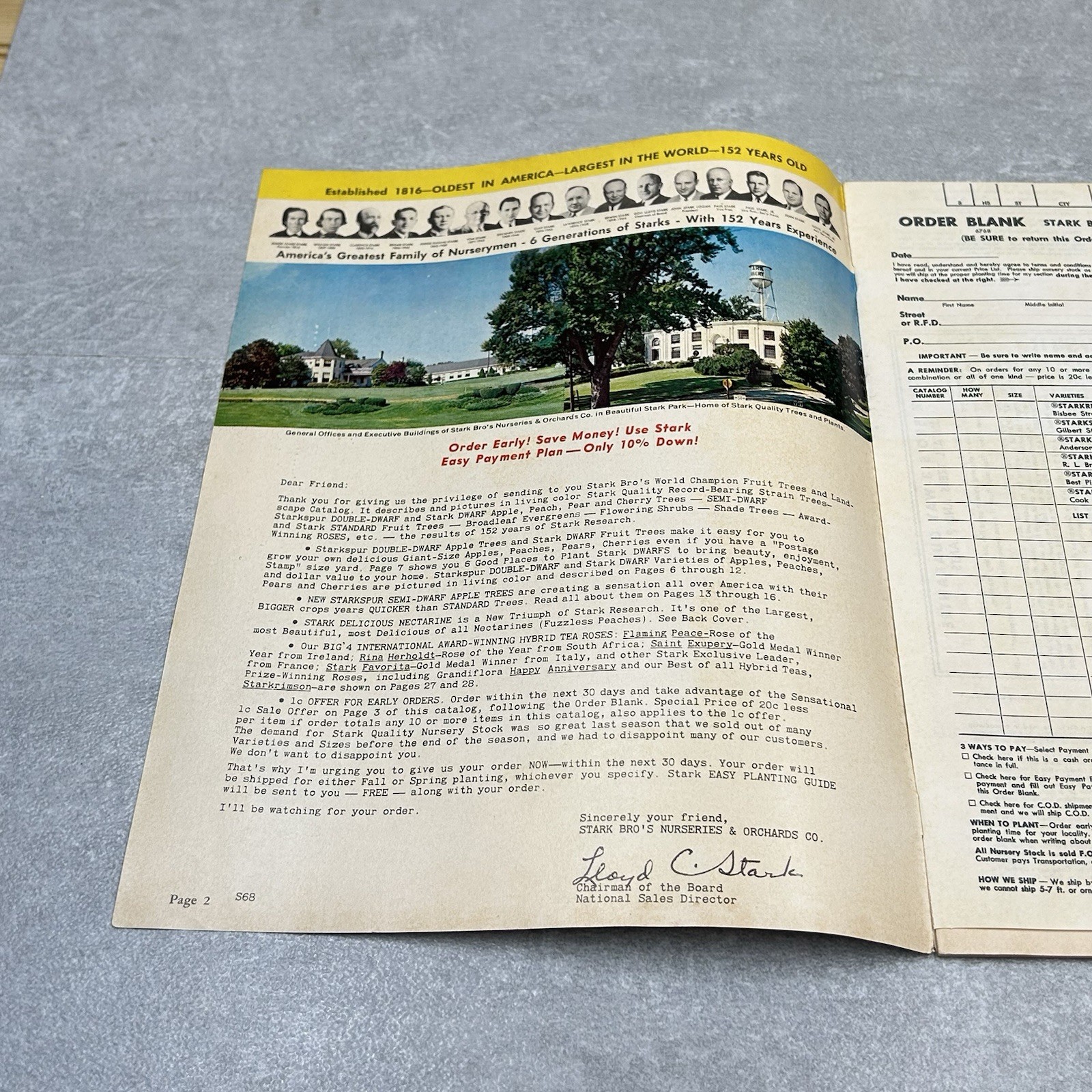 Vintage 1960s Stark Bros Nurseries & Orchards Dwarf Fruit Trees Catalog