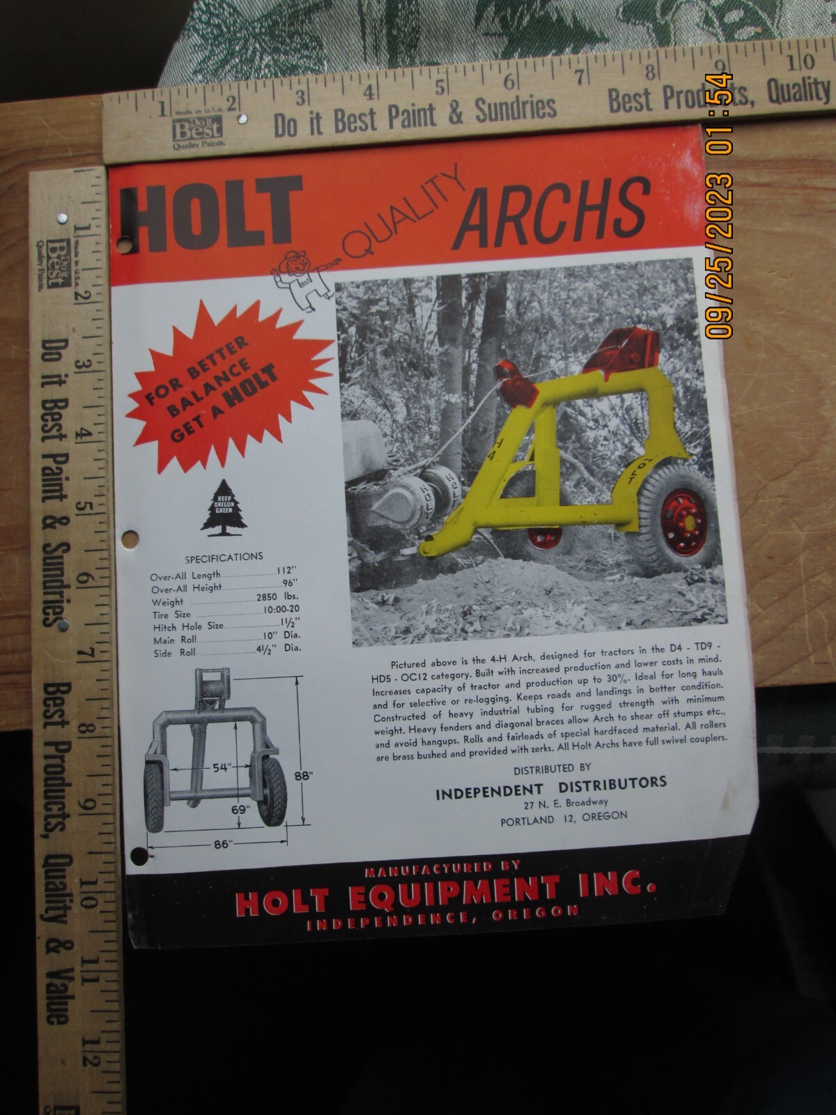 holt archs for crawler tractors brochure