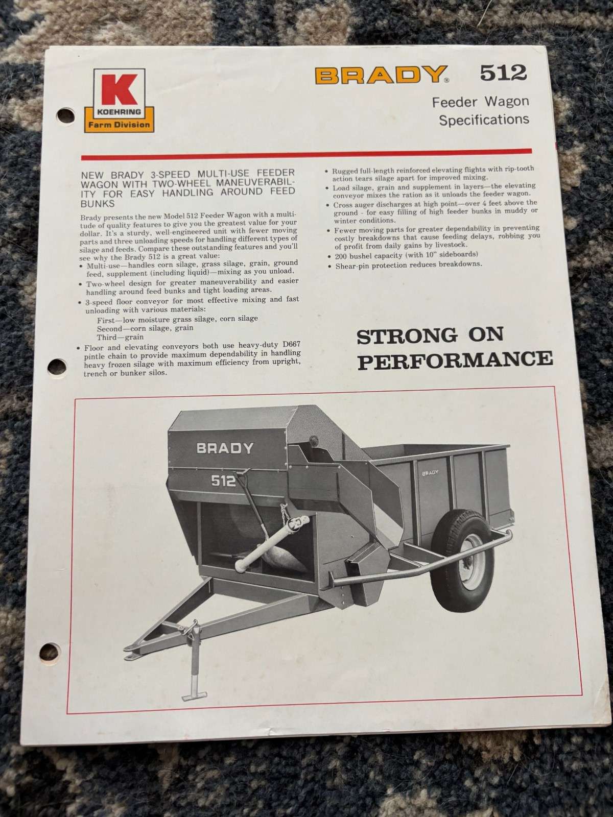 Brady 512 Feeder Wagon Brochure AMIL26