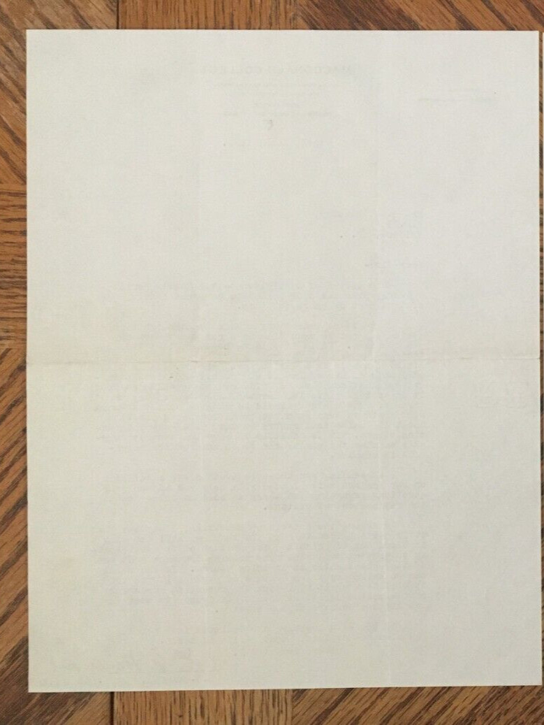 Macdonald College Engine Machinery Receipt Letter 1930 Cattle Ranch Kelowna BC