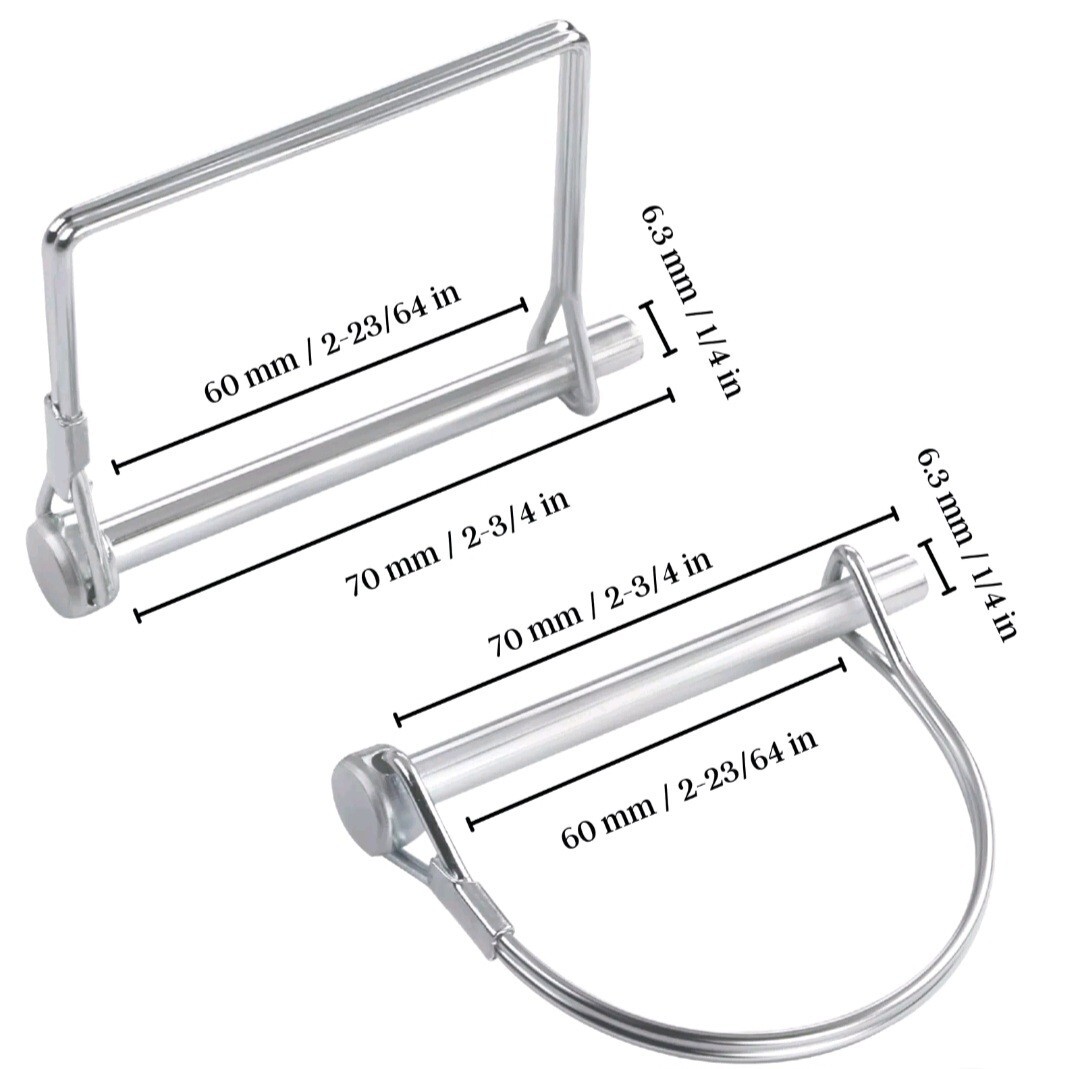 Pack of 30 Trailer Pin 2-3/4&Prime;x1/4&Prime; L x W – Shaft Locking Coupler Pin for Heav…