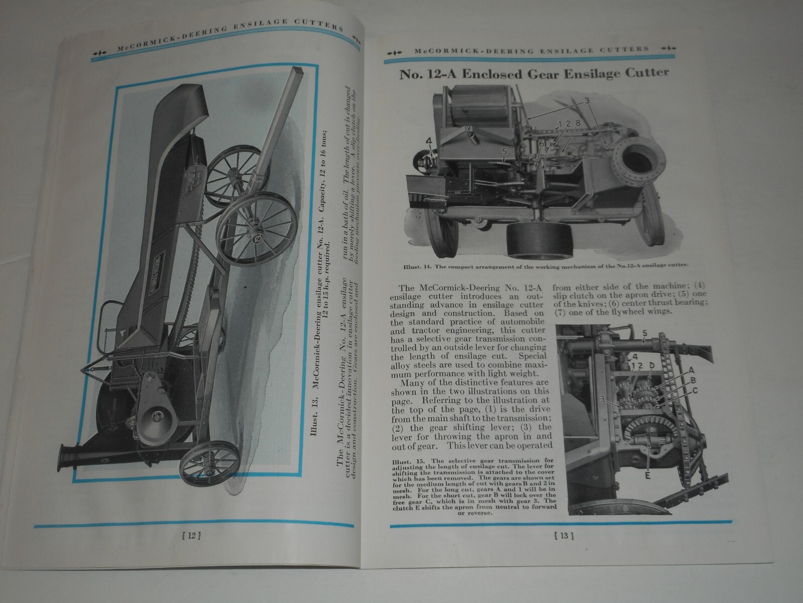 IH MCCORMICK DEERING Ensilage Cutters 1934 Salesman Brochure Type A G F No. 12A