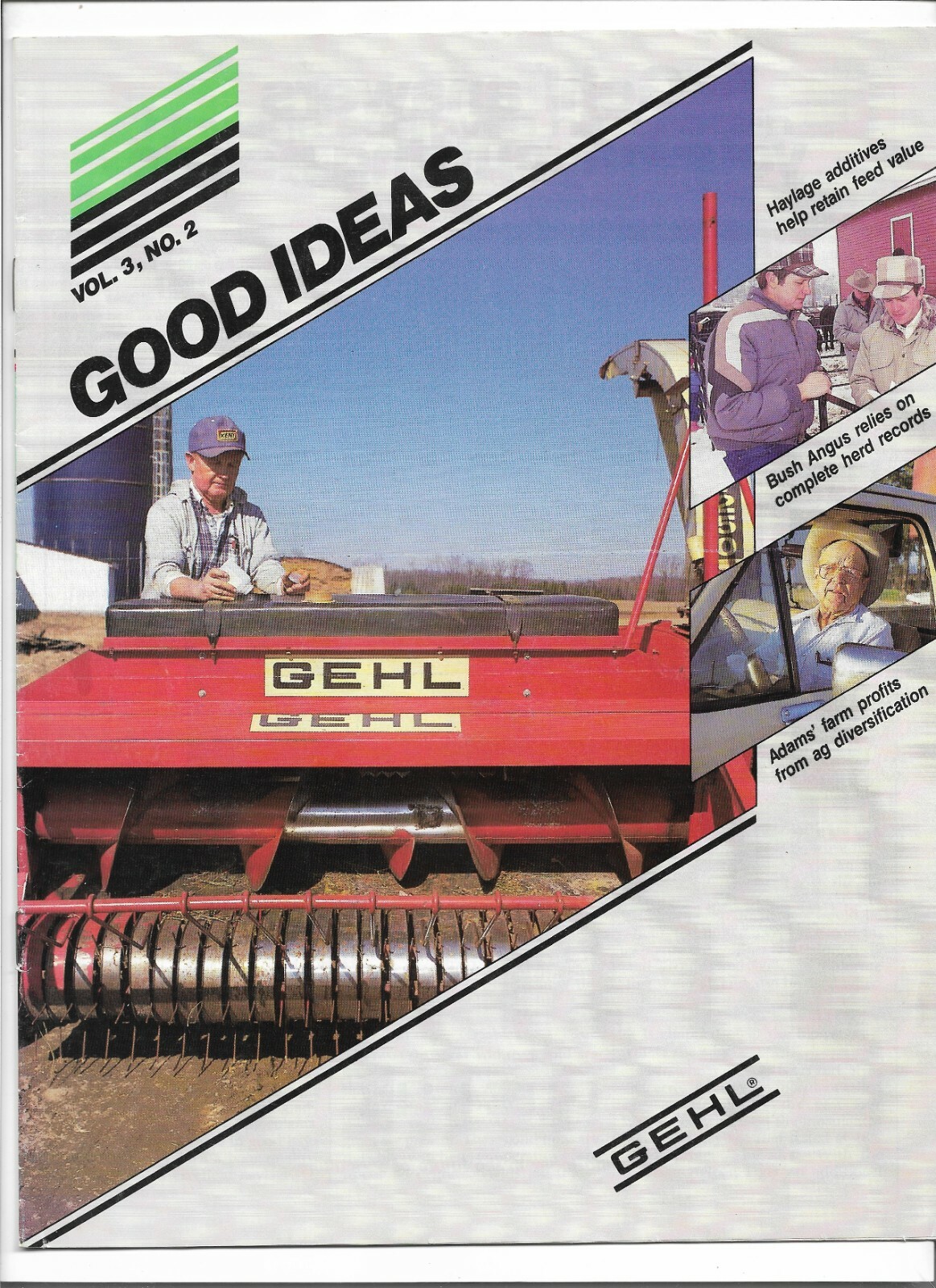 Original OEM Gehl Good Ideas Volume 3 Number 2 Magazine Brochure Book Pamphlet