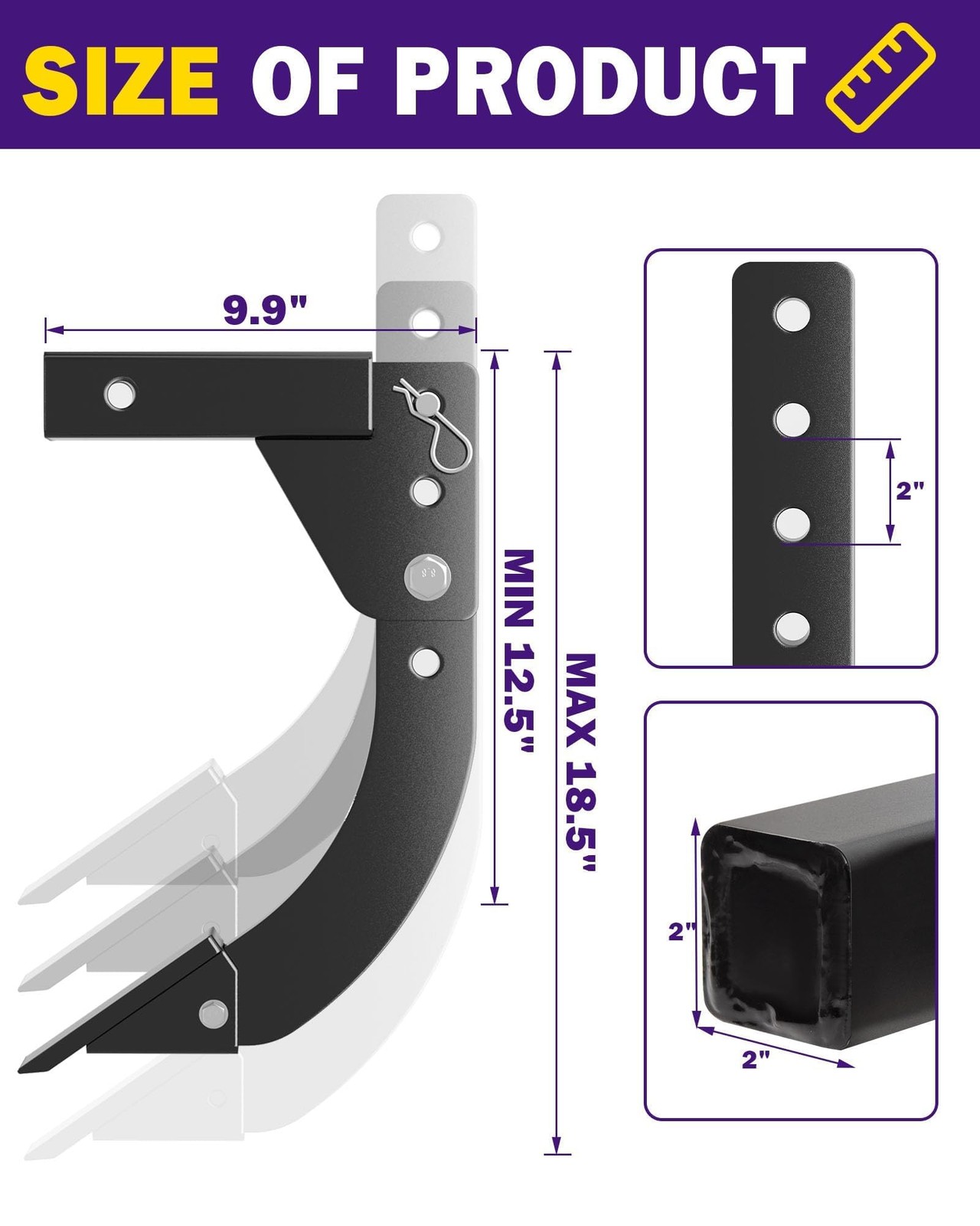 Hitch Mounted Trencher Fits 3 Point Hitch, Heavy Duty Subsoiler, Hitch Lawn R…