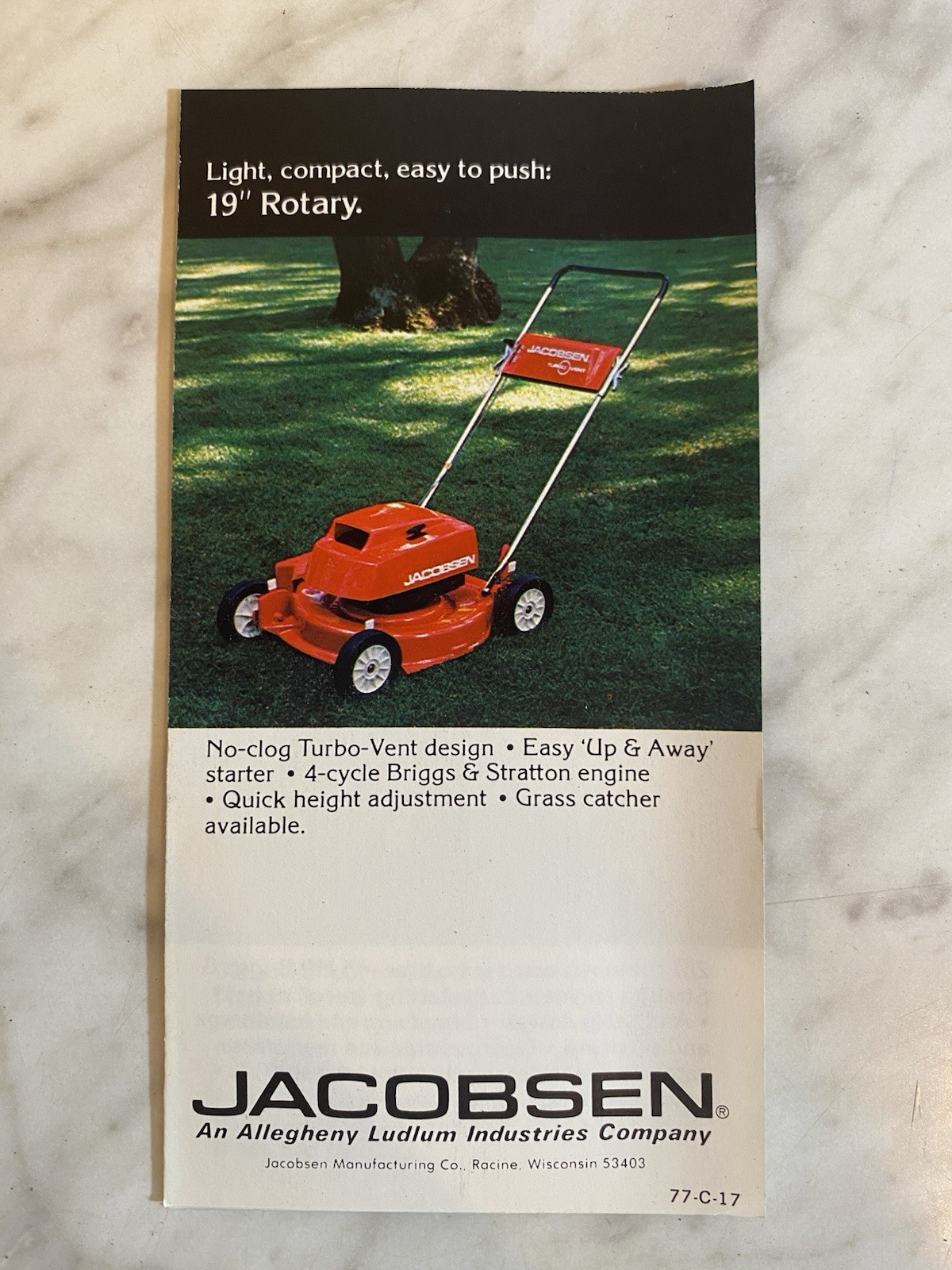 Vintage Jacobsen Grass Cutting Machine Advertising Brochure 1977 Agriculture