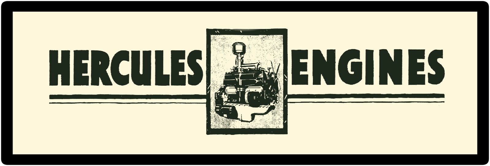 Hercules Engines of Canton, OhiO Sign, 12&Prime; x 36&Prime; USA STEEL XL Size – 4 POUNDS
