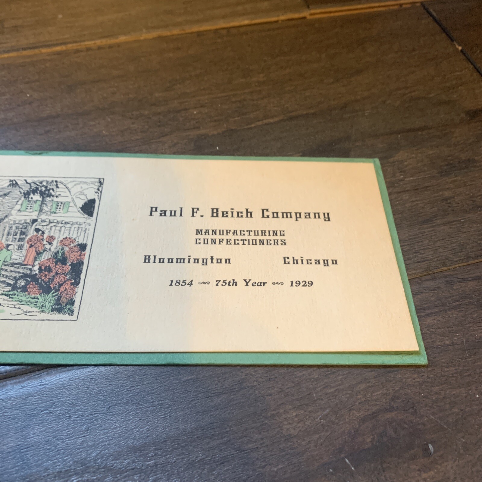 1929 PAUL F. BEICH CO. BLOOMINGTON, ILL. Ink Blotter 75th Anniversary