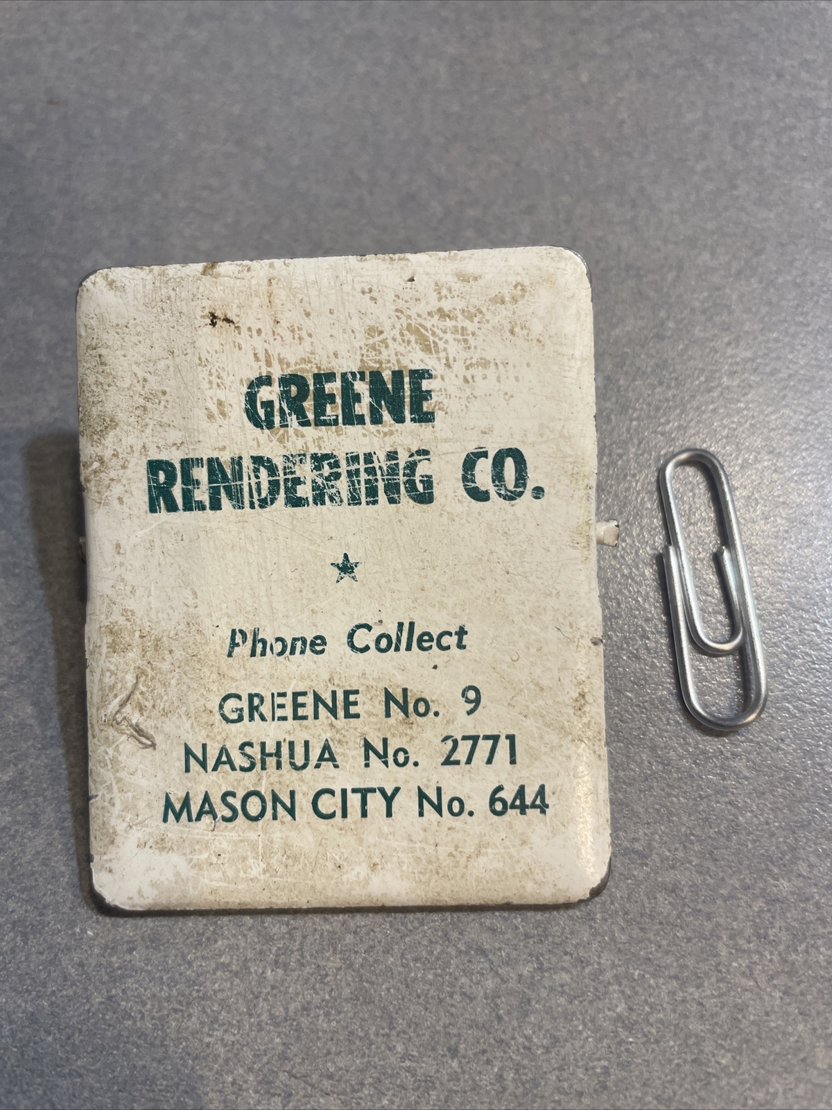 Antique Rendering Slaughter House Advertising Clip Greene Nashua Mason City IA