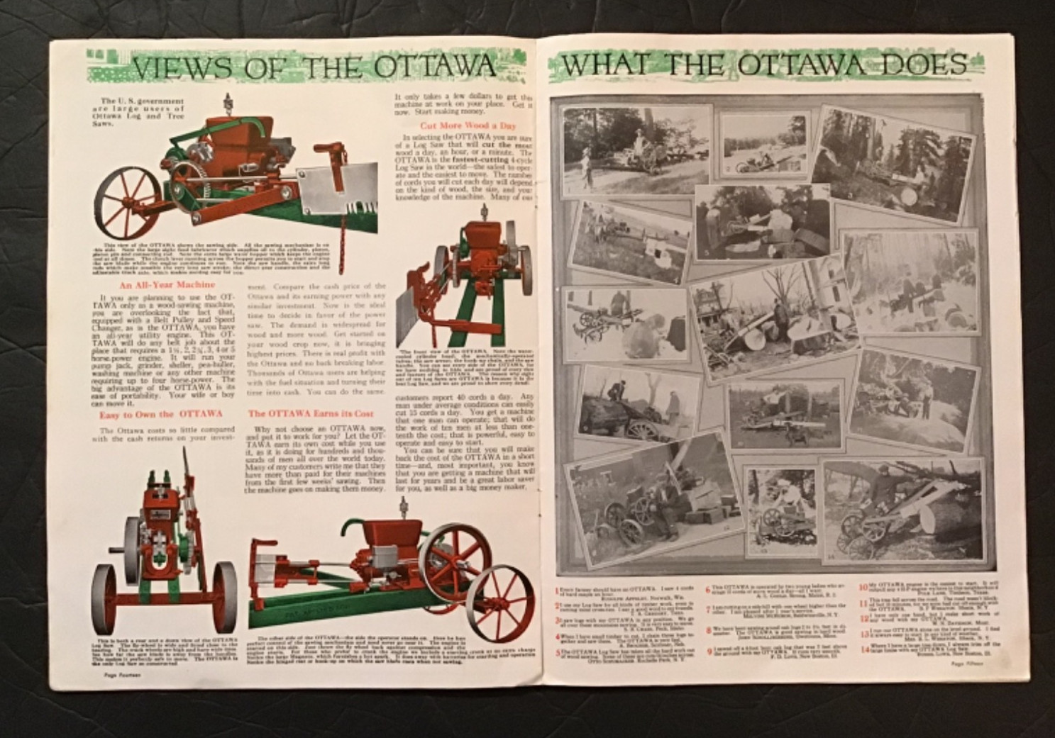 CIRCA 1920S OTTAWA SAW SALES CATALOG, OTTAWA, KANSAS