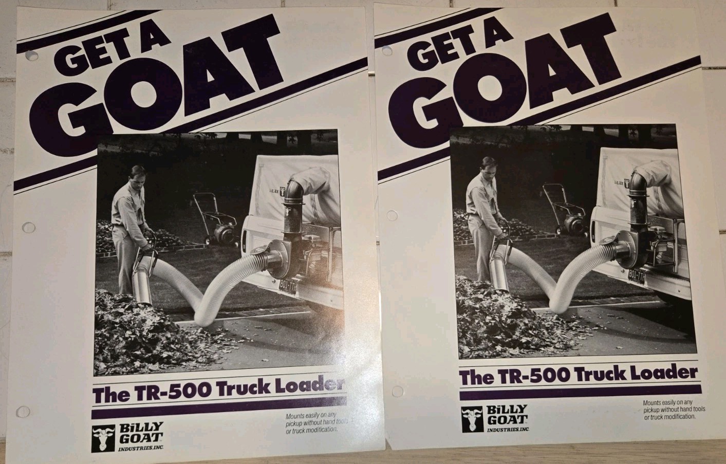 GROUP OF 13 BILLY GOAT INDOOR OUTDOOR VACCUMS DEALERSHIP ADVERTISEMENTS