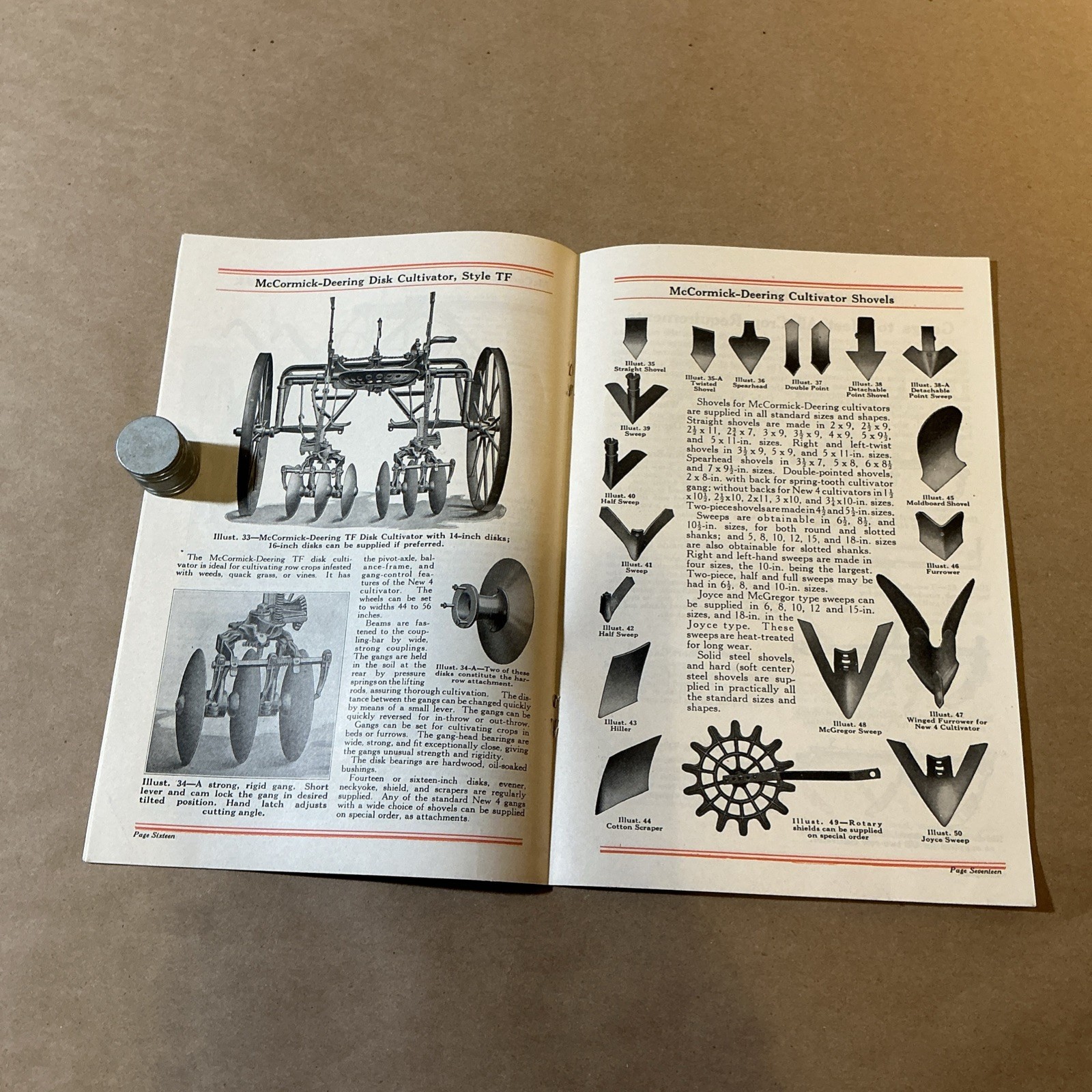 Vintage Original McCormick Cultivators Brochure As Is INV-P0931