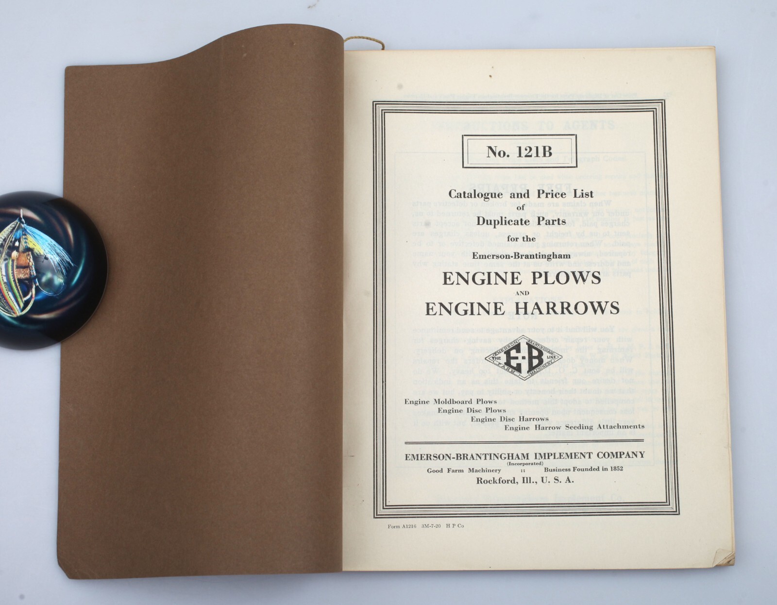 Vintage 1920 Emerson Brantingham Implement Plows & Harrows Catalog Rockford IL