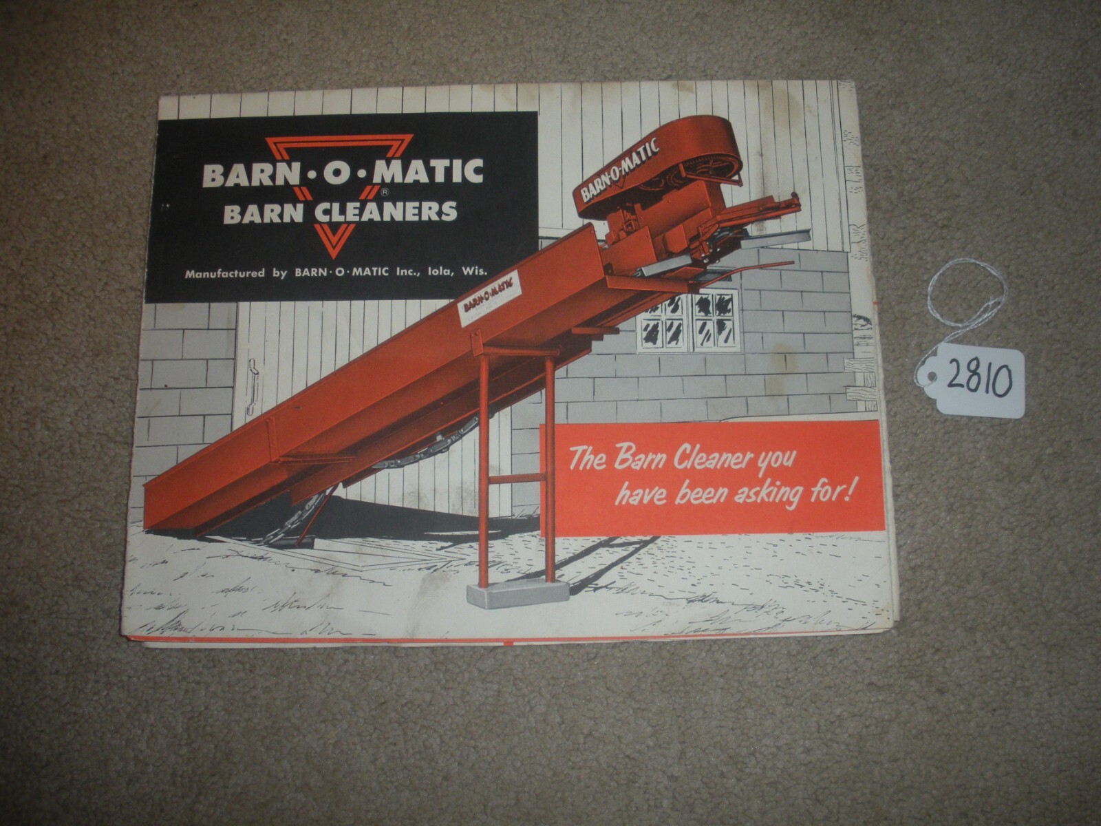 VINTAGE Farm Equipment Brochure – Barn-O-Matic – 300 400 500 – Silo Unloaders