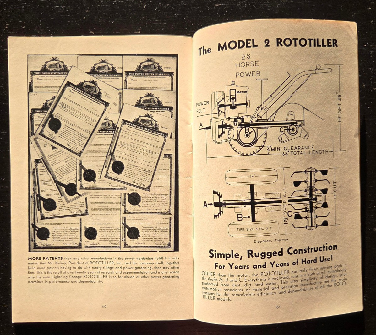 1954 ROTOTILLER SPECIAL EDITION SALES CATALOG BROCHURE BOOKLET TROY NEW YORK