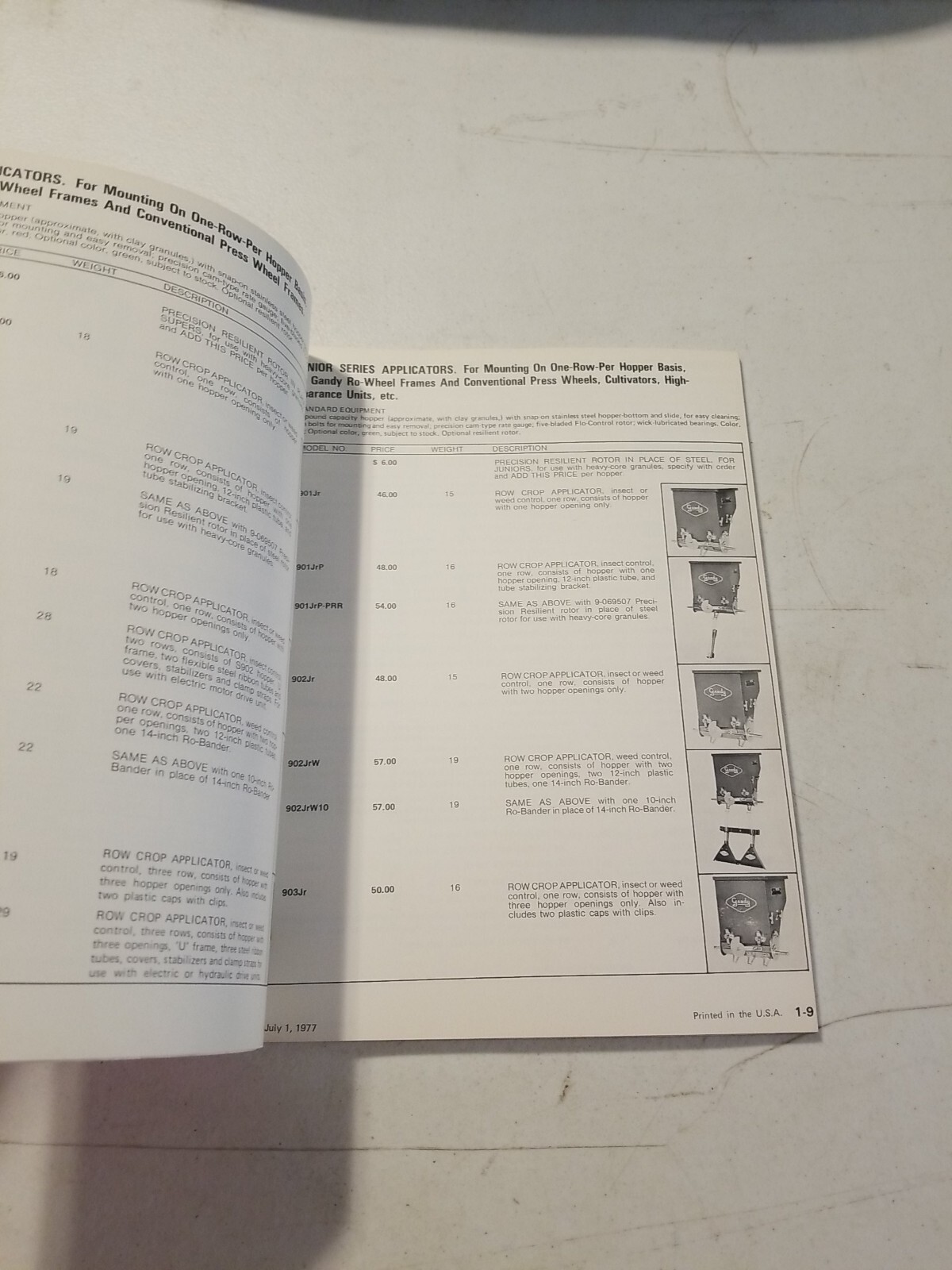 Original 1977-78 GANDY Farm Equipment Catalog Price List Brochure