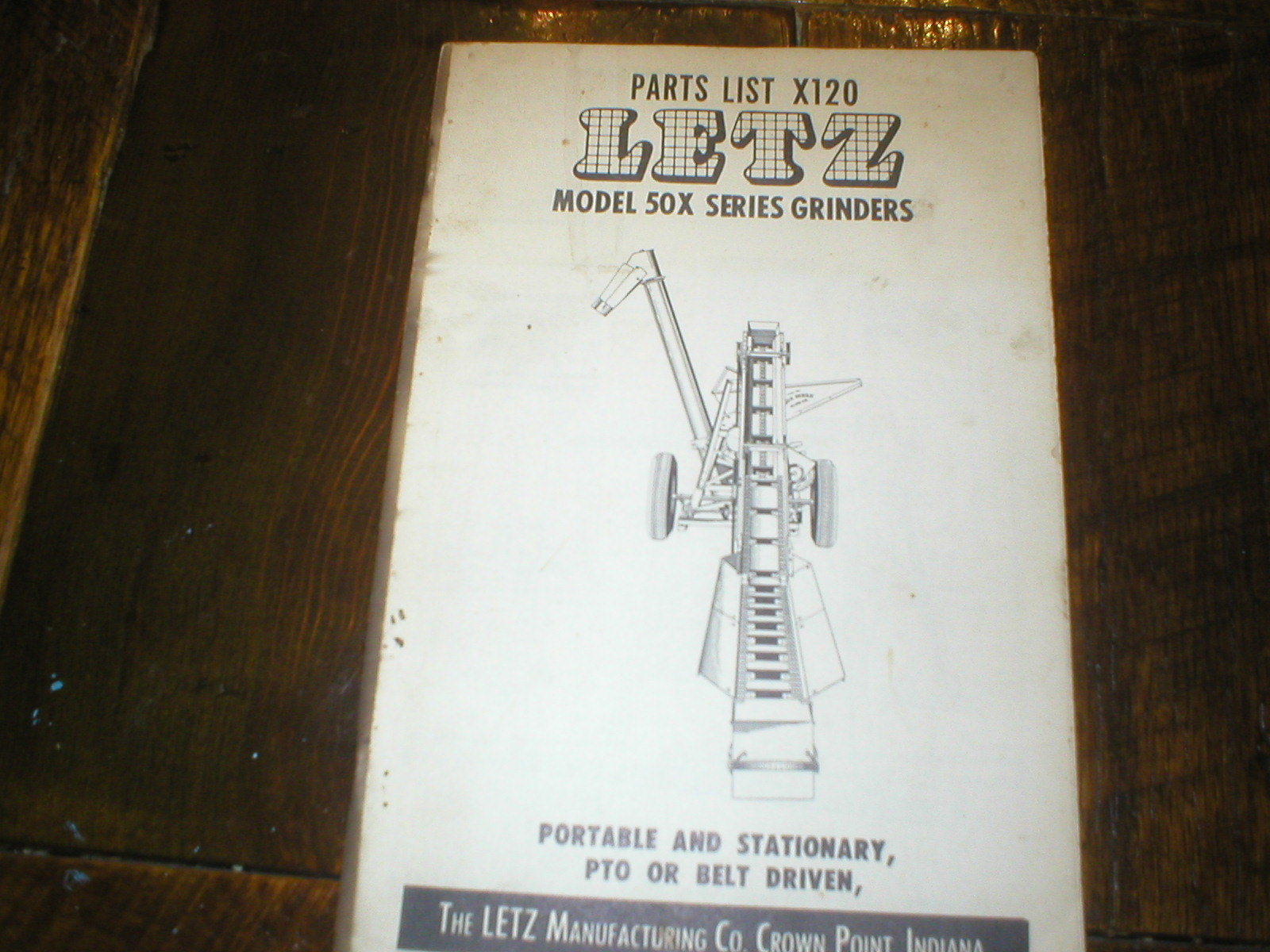 Letz Parts List X120 Model 50X Series Grinders