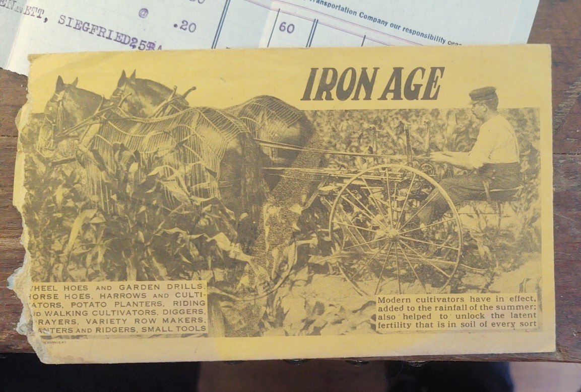 1911 « All Over » Advertising Cover Double Side Bateman , Iron Age Farm Implements