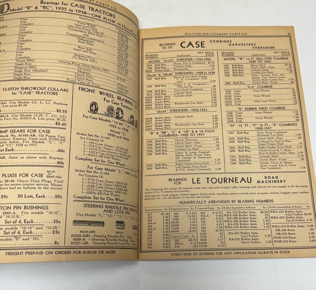 1940 Replacement Parts Catalog John Deere Allis Chalmers MM Case Avery 116 Pages