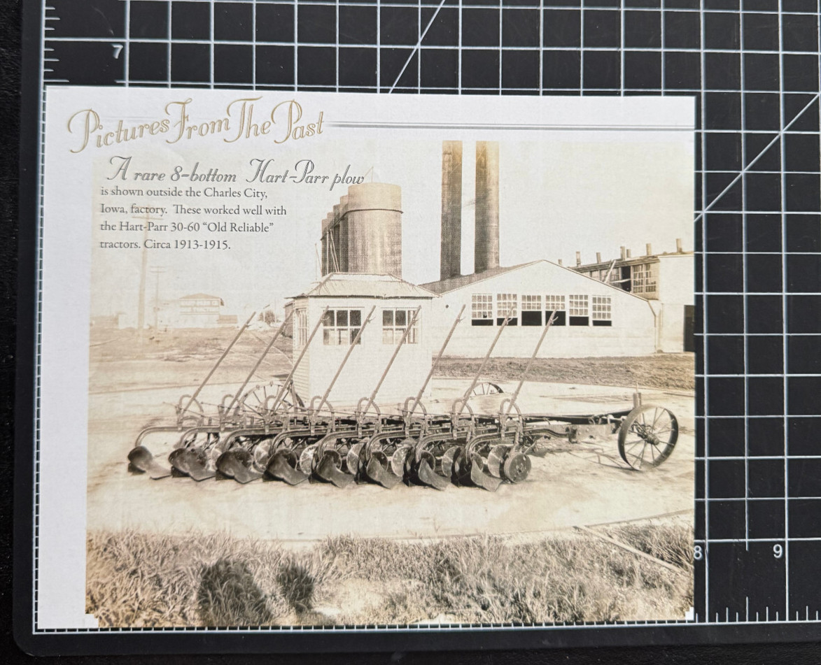 Hart Parr Plow Rare 8-bottom Charles City IA Factory Old Reliable Print 2021