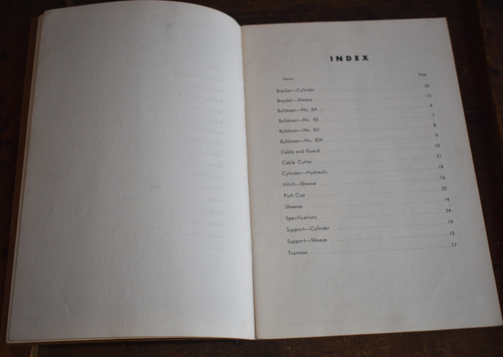 1950s Caterpillar No 8A 8S 8U 8SR Bulldozer Parts Master Catalog