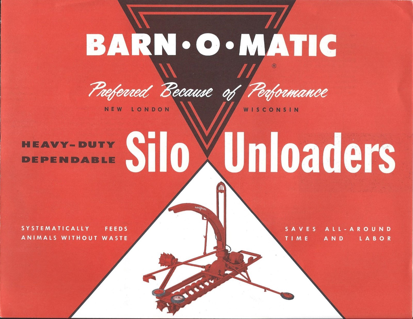 Farm Equipment Brochure – Barn-O-Matic – 300 400 500 – Silo Unloaders (F5012)