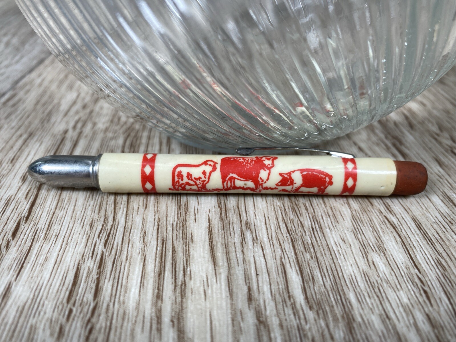Vintage Farmers Union Livestock Bullet Pencil St. Paul Sioux Falls West Fargo