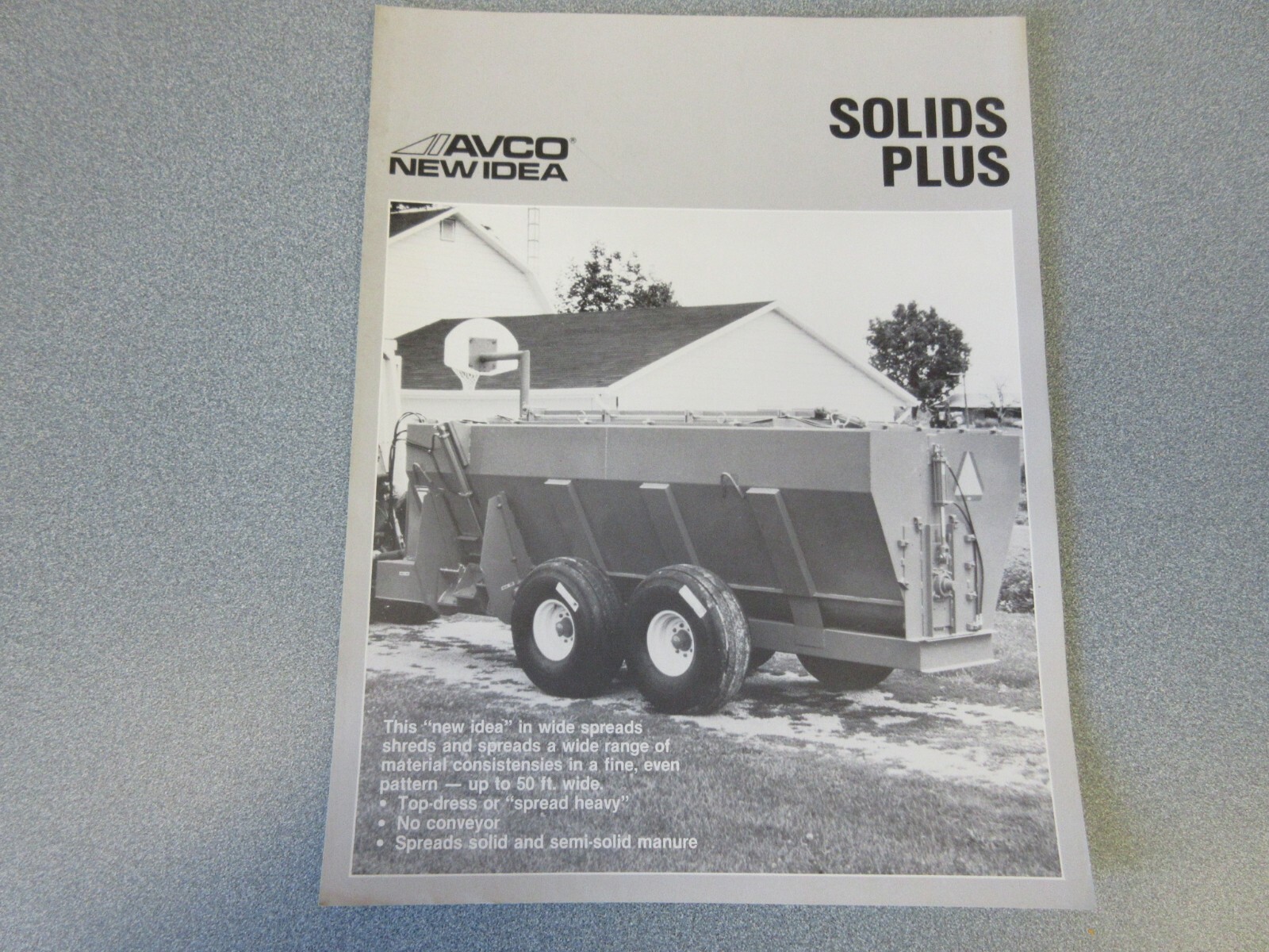 Avco New Idea Solids Plus Spreader Sales Sheet
