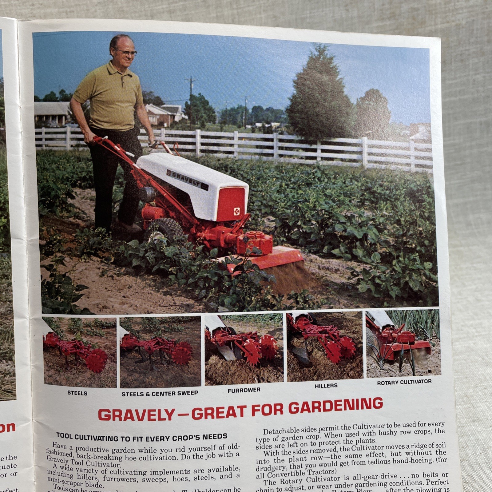 Gravely Garden Tractor Sales Catalog Brochure Vintage 1975 Lawn Equipment