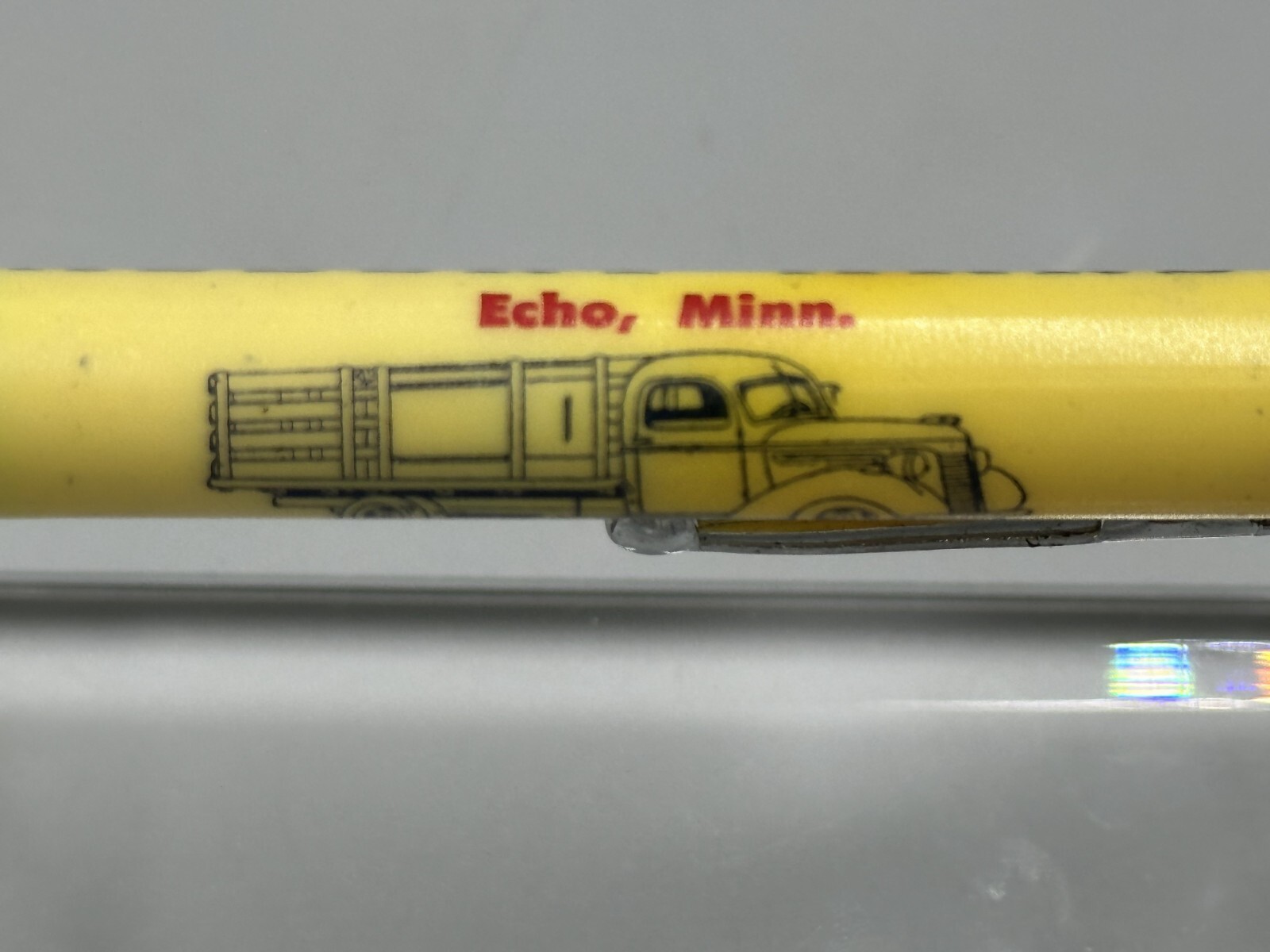 Vintage FARM TRUCK Corn Shelling Hauling BULLET PENCIL Advertise ECHO Minnesota