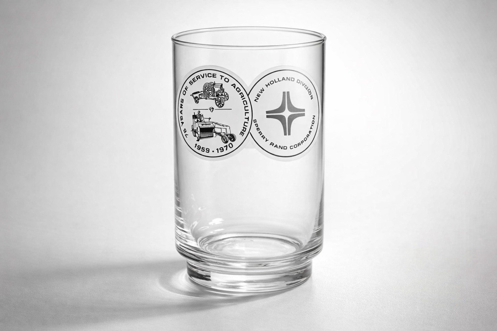Commemorative New Holland Division Sperry Rand Glass Collectible