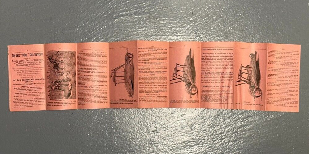 1890s DAISY CORN HARVESTER Farm Machinery Advertising BUTT IMPLEMENT 10-Panel