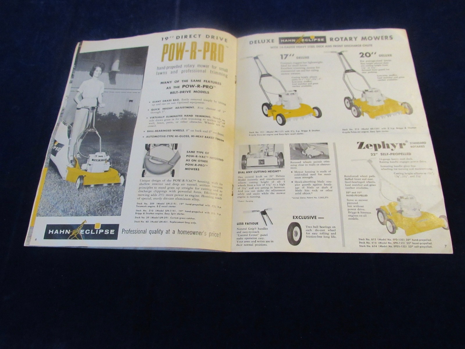 Vintage 1965 Eclipse Power Lawn Mower & Rotary Tiller Catalog Brochure C512