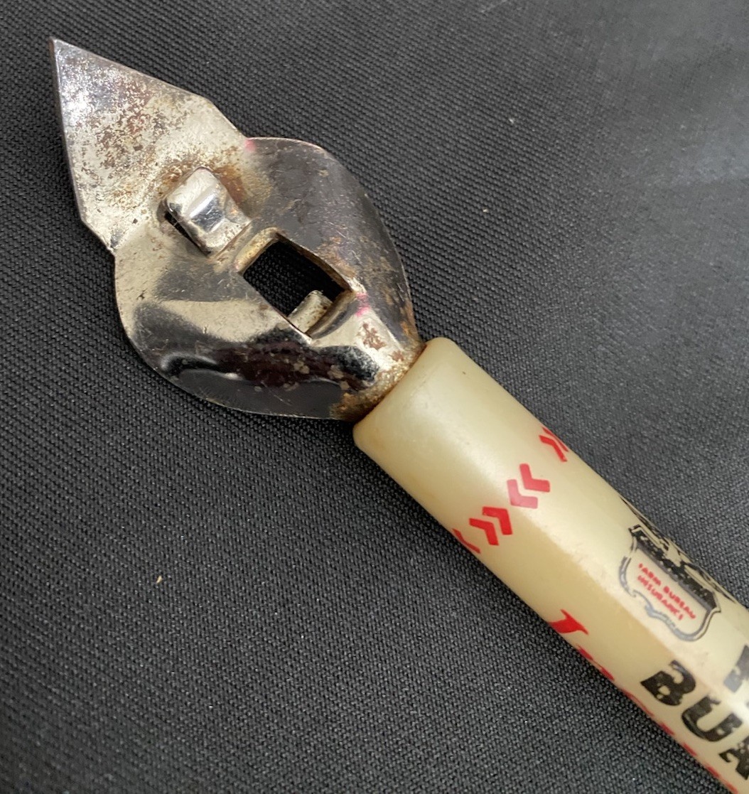 Vintage Farm Bureau 6&Prime; Bottle Can Opener Promo Tool with Rusted Top
