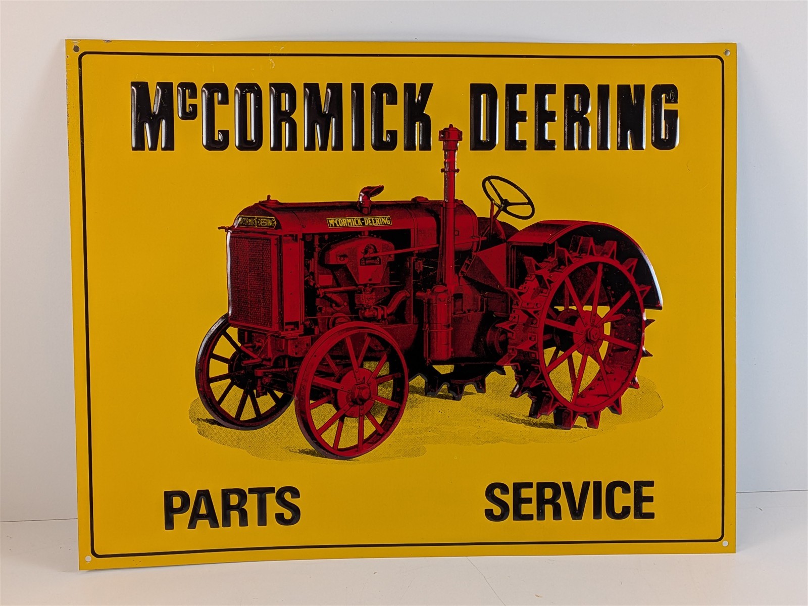 McCormick Deering Parts Service Tractor 14&Prime; Tin Sign