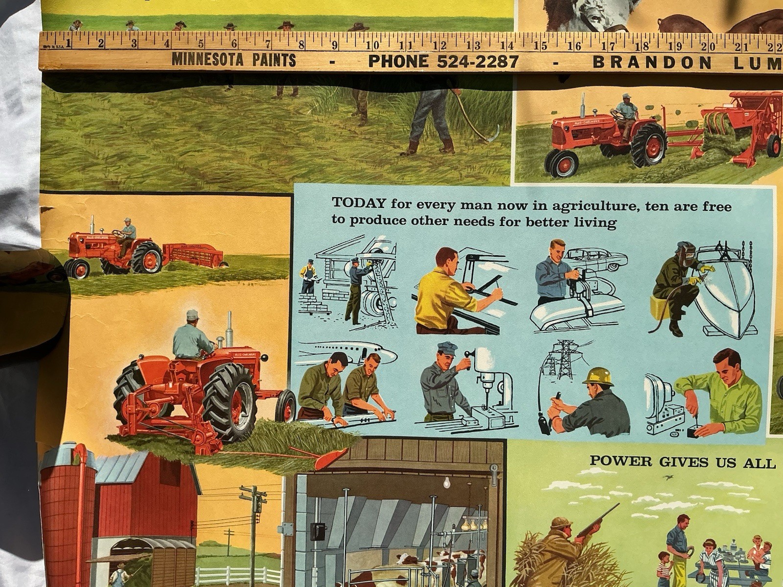 Vintage Education Poster Allis Chalmers 1959 Agriculture