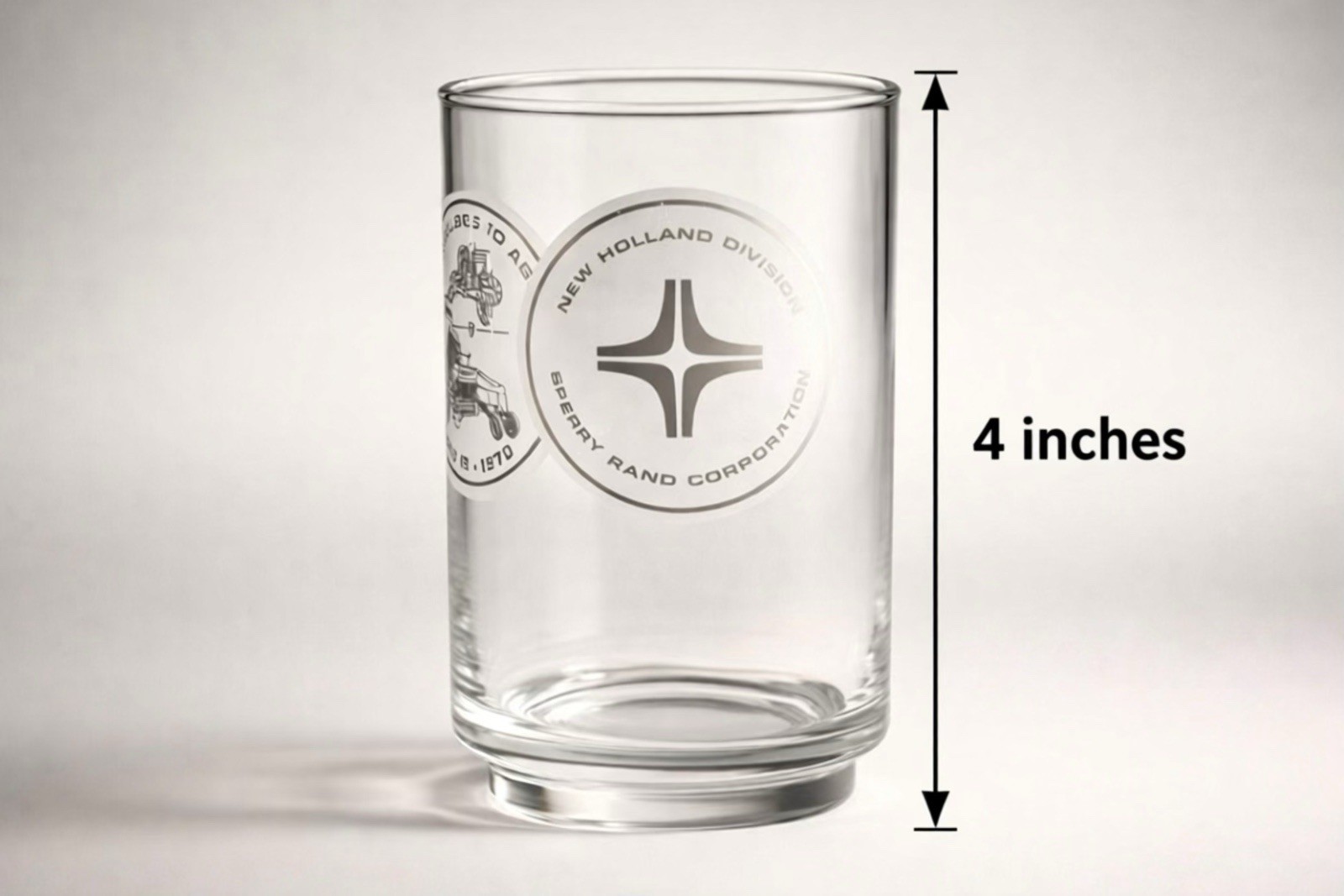 Commemorative New Holland Division Sperry Rand Glass Collectible