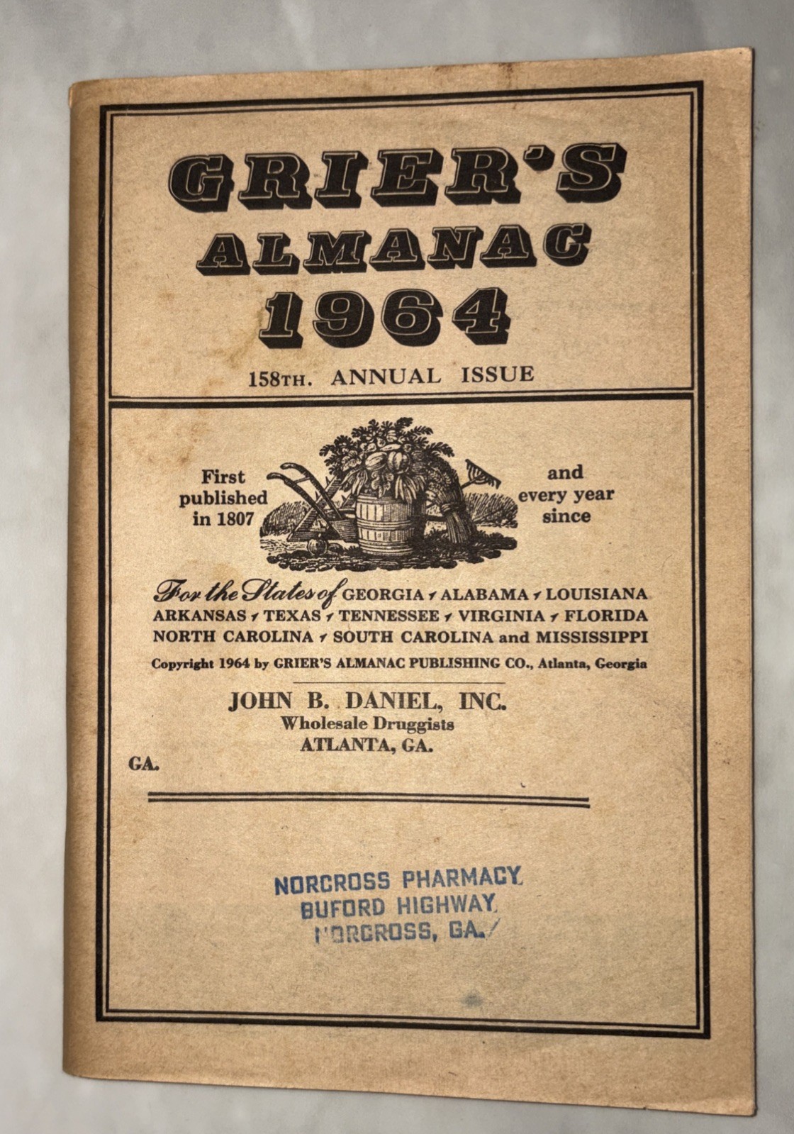 Lot of 4 Vintage GRIER&rsquo;S ALMANAC 1964, 1970,1972,1974 &1975 Issues