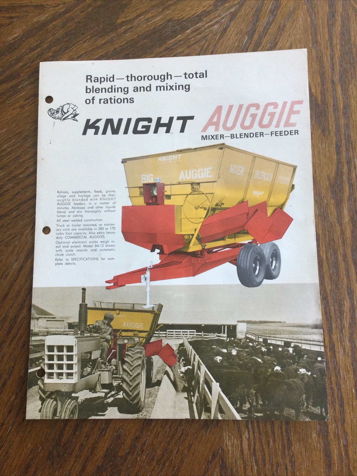 1960s? Knight Auggie Feed Mixer Brochure