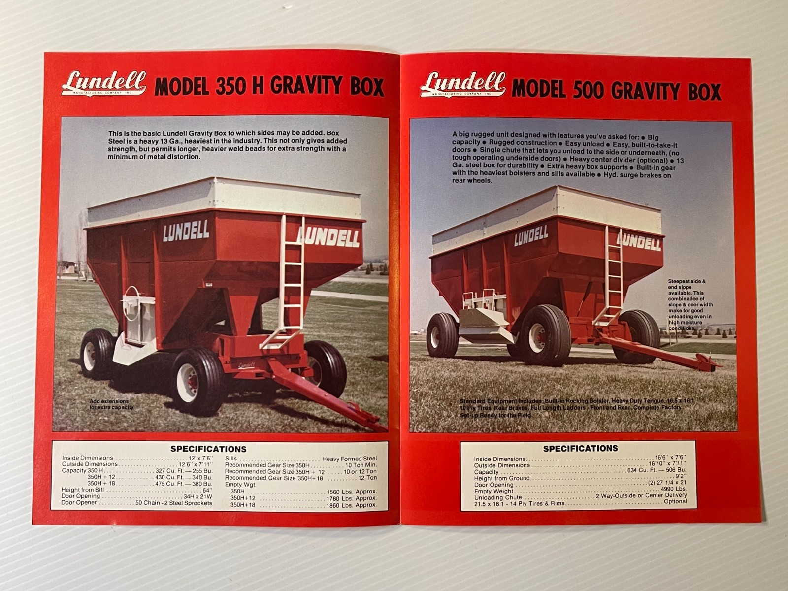 1970s Lundell Gravity Boxes – Original Dealer Sales Brochure (Dated 1970s / 80s)