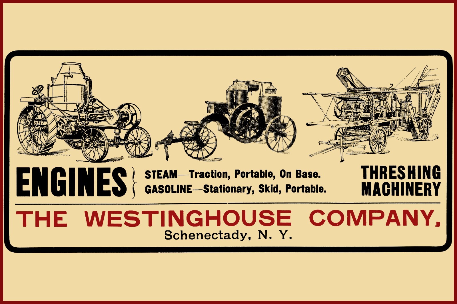 1905 Westinghouse Gas Engines NEW Metal Sign – 12×18&Prime; USA STEEL LG. Size – 3 lbs